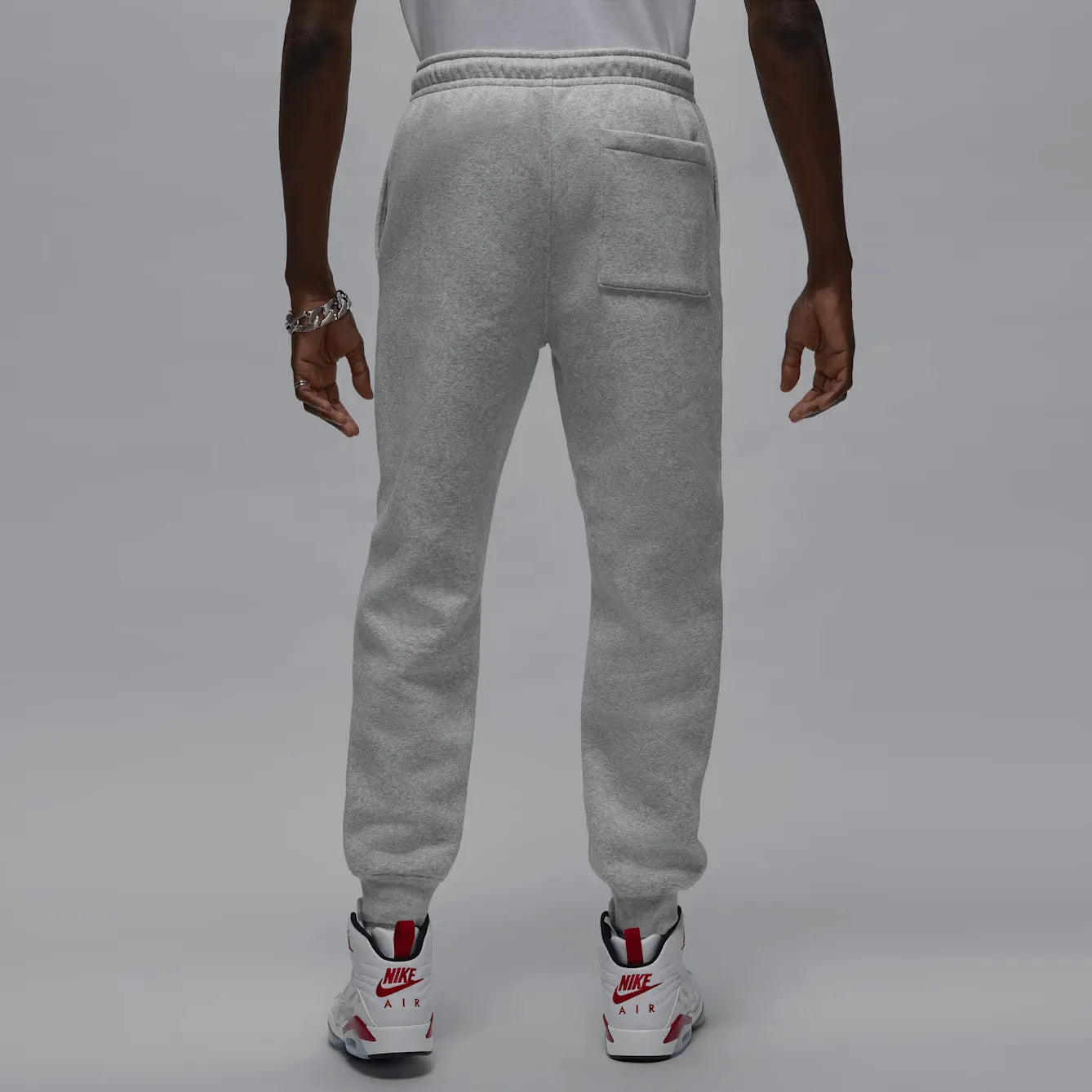 Jordan Men's Brooklyn Fleece Pants Grey (Model - Back)