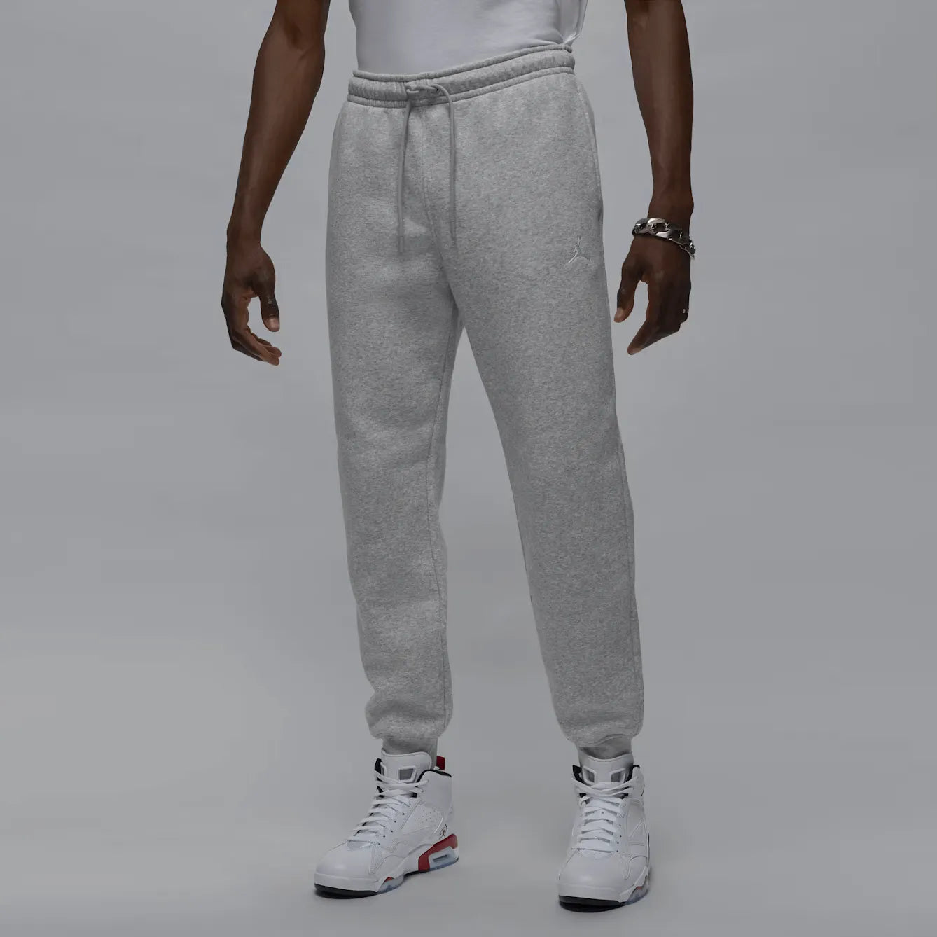 Jordan Men's Brooklyn Fleece Pants Grey (Model - Front)