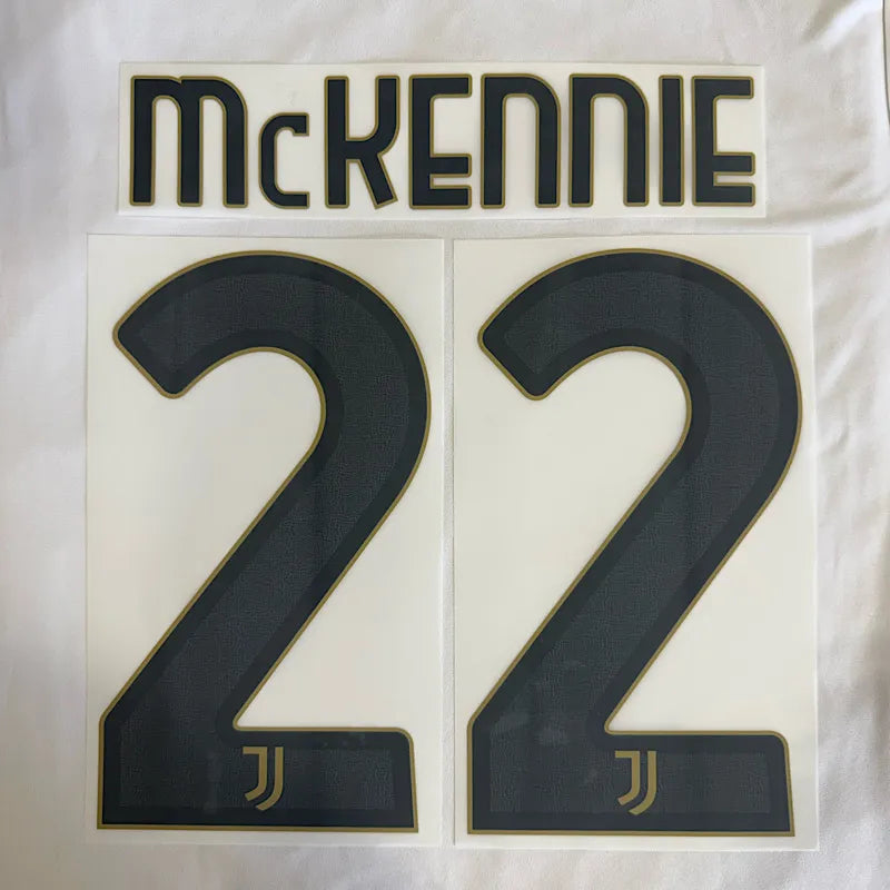 Juventus 2026/27 Home MCKENNIE #22 Official Name Set