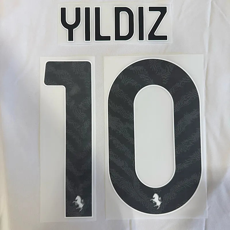 Juventus 2026/27 Home YILDIZ #10 Official Name Set