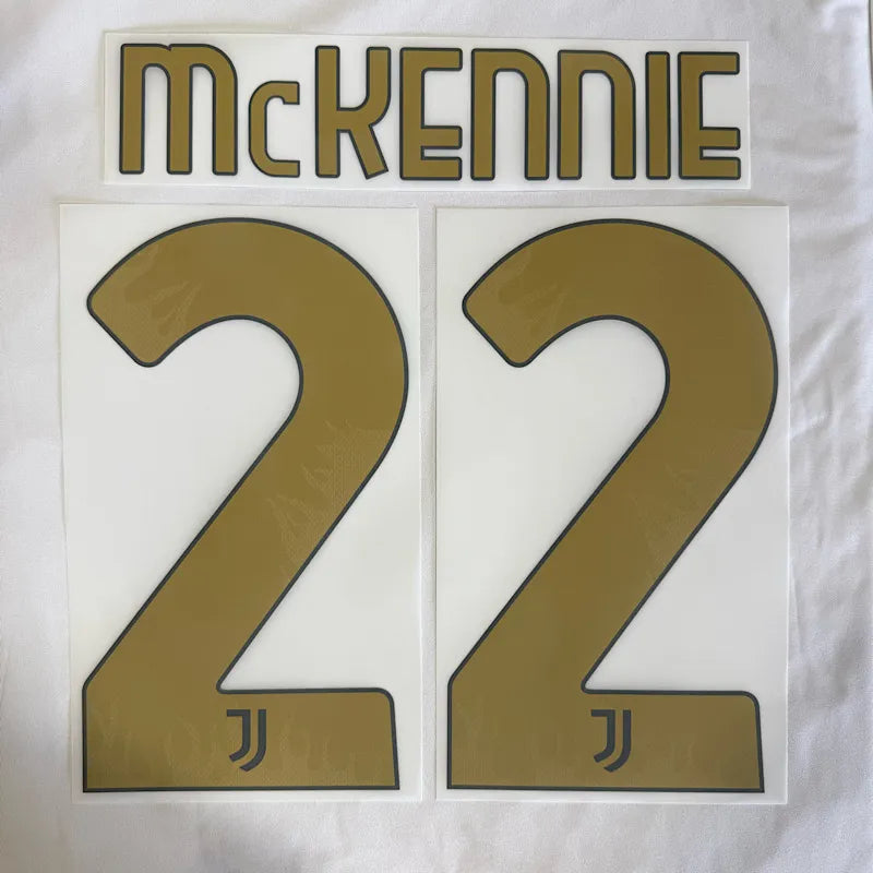 Juventus 2026/27 Third MCKENNIE #22 Official Name Set