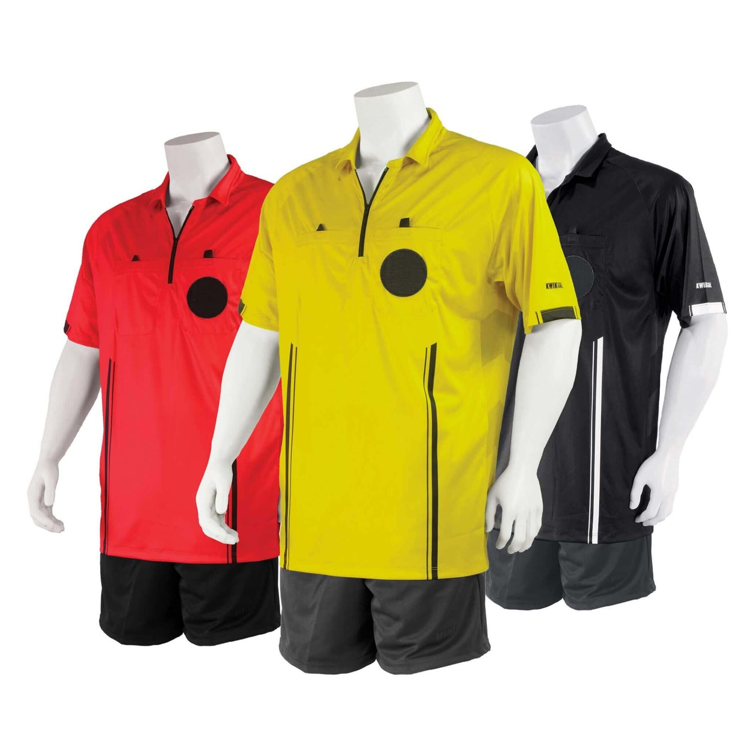 Kwik Goal Official Referee Youth Jersey Red, Yellow, Black (Front)