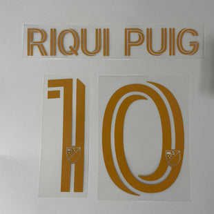 LA Galaxy 2025- Away RIQUI PUIG #10 Youth Jersey Name Set