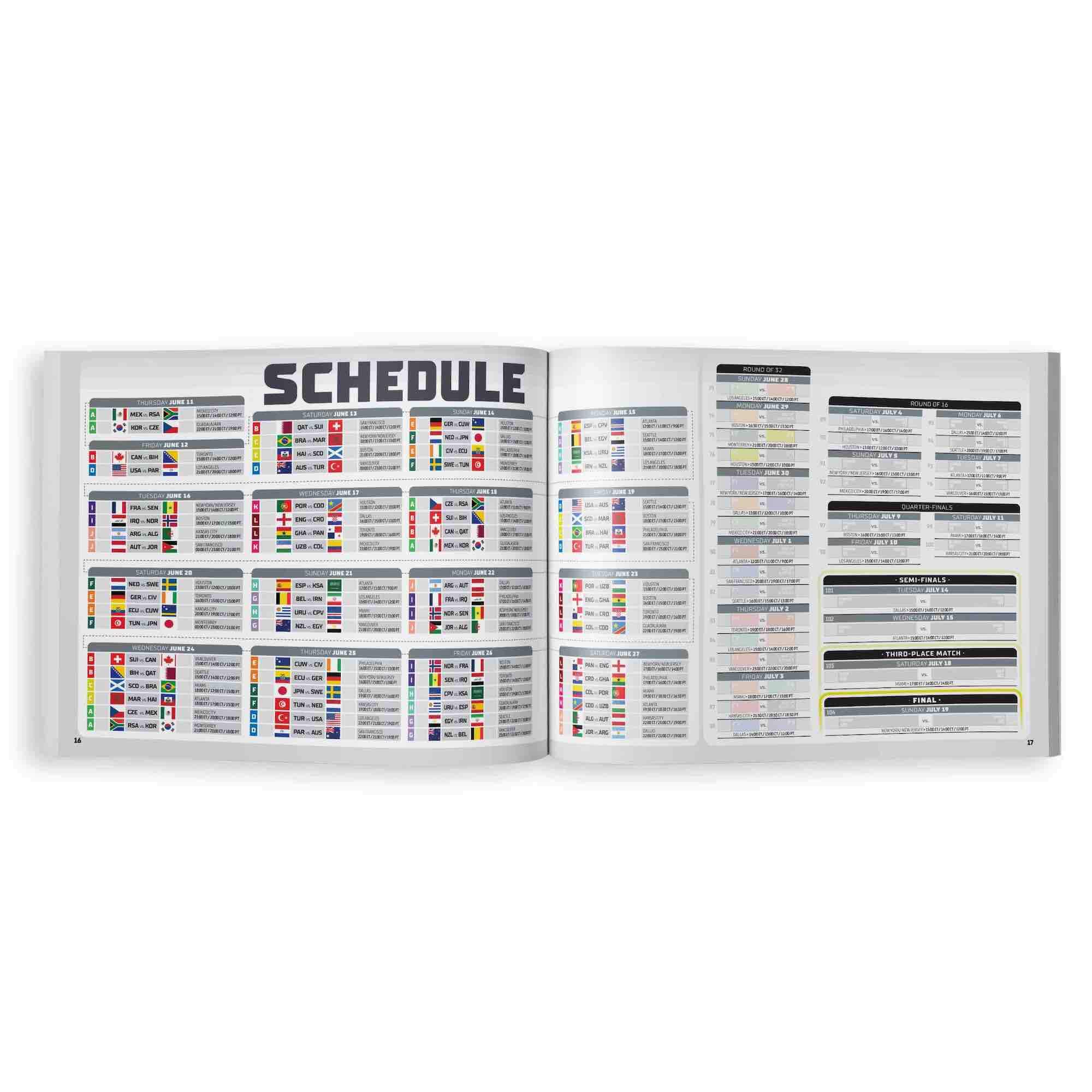 Leto 2026 FIFA World Cup Official Program (Schedule Page)