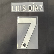 Liverpool 2024- Home Luis Diaz #7 Youth Official Name Set -White