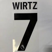 Liverpool 2025-Away WIRTZ #7 Jersey Name Set-Black