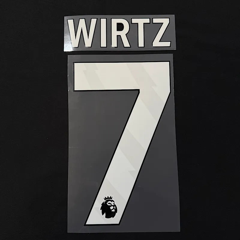 Liverpool 2025-Home WIRTZ #7 Jersey Name Set-White