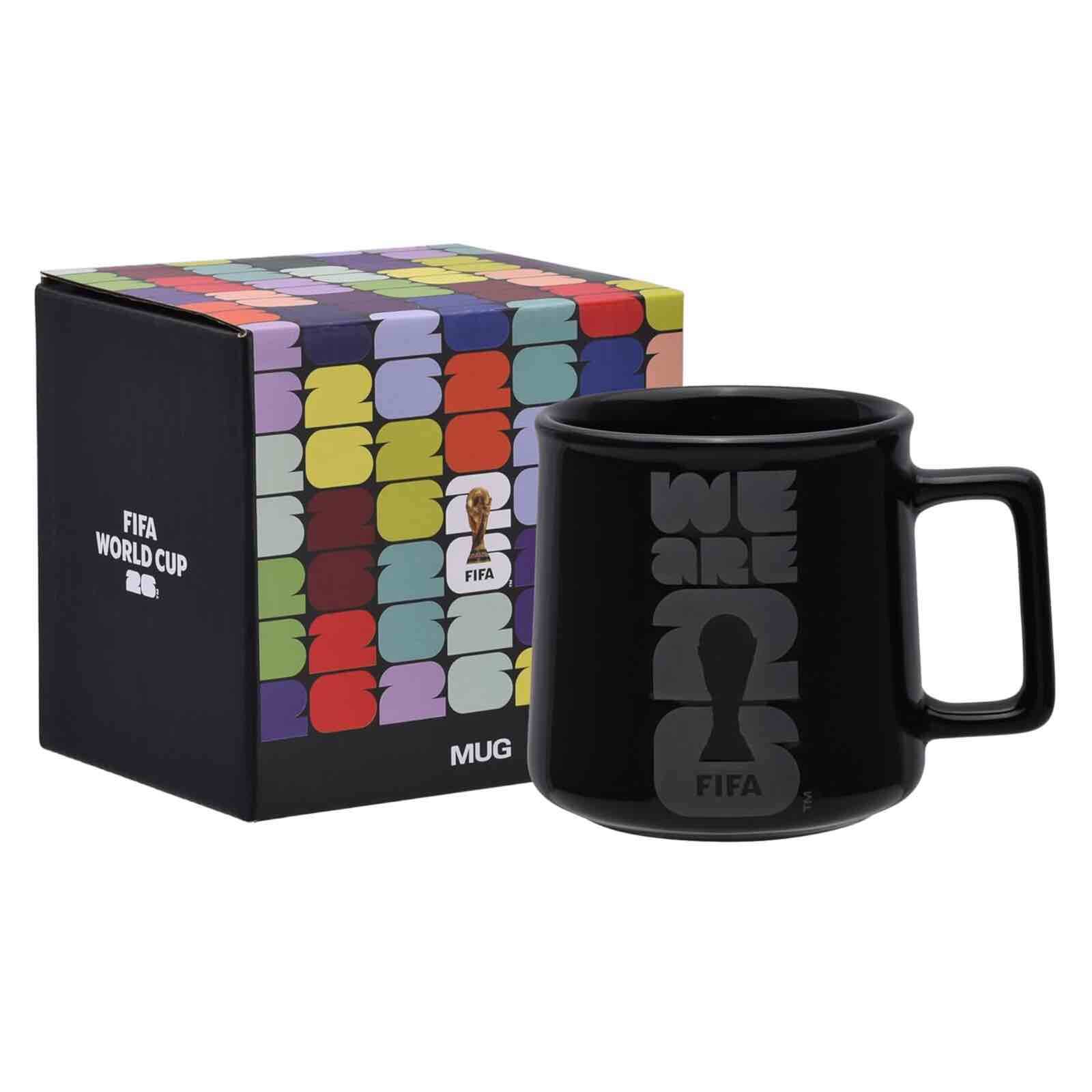 Logo Brands 2026 FIFA World Cup 16oz _We Are 26_ Ceramic Mug Black (Box and Front)