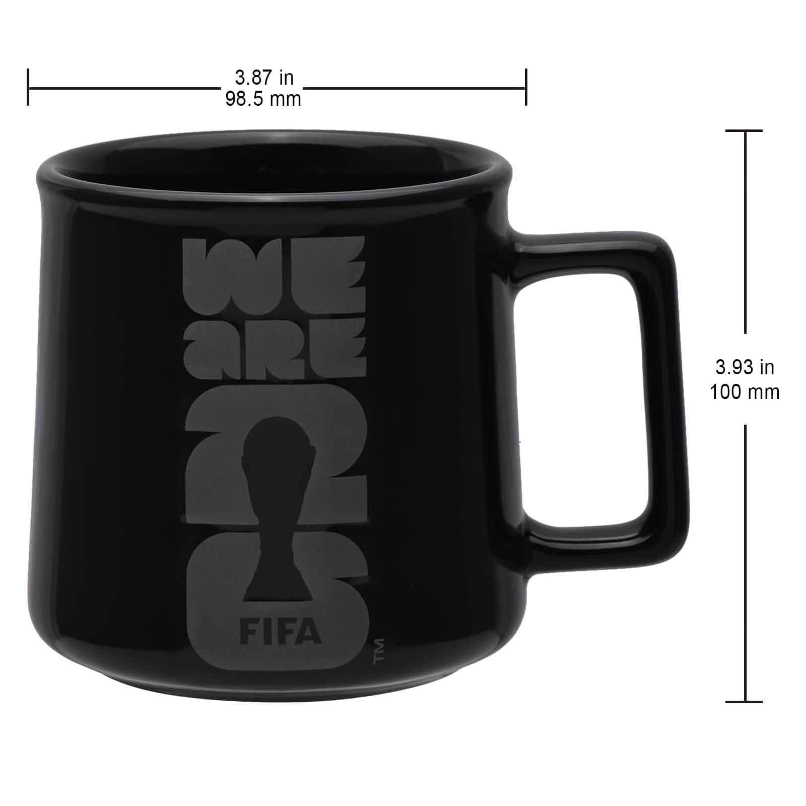 Logo Brands 2026 FIFA World Cup 16oz _We Are 26_ Ceramic Mug Black (Dimensions)