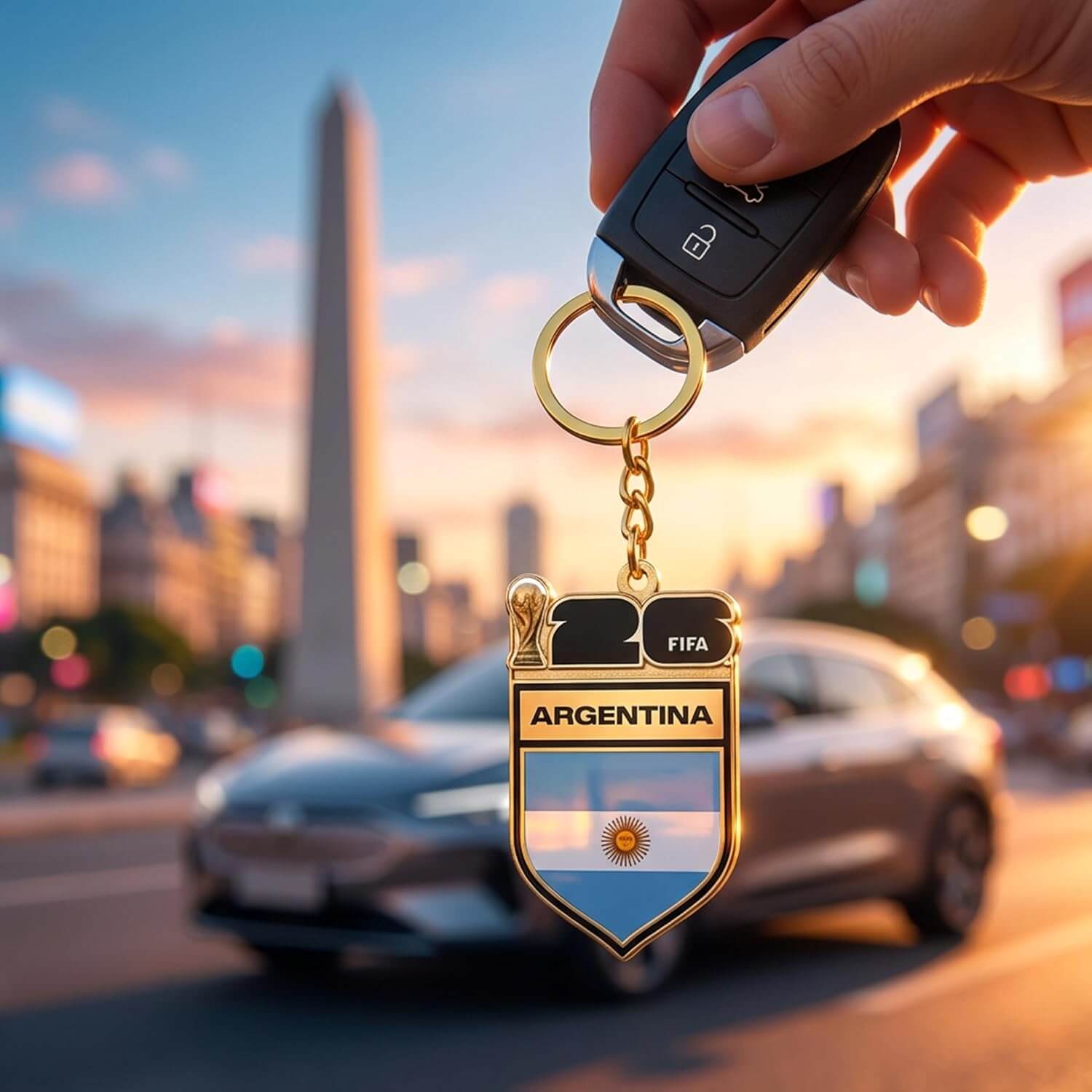 Logo Brands 2026 FIFA World Cup Argentina Flag Keychain (Model)