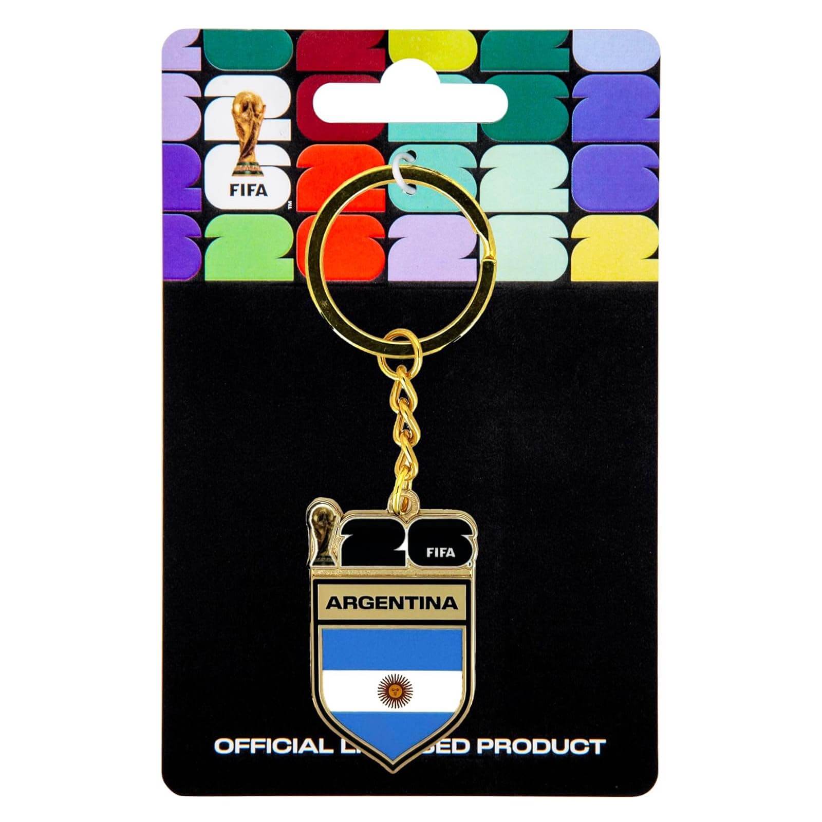 Logo Brands 2026 FIFA World Cup Argentina Flag Keychain (Package - Front)