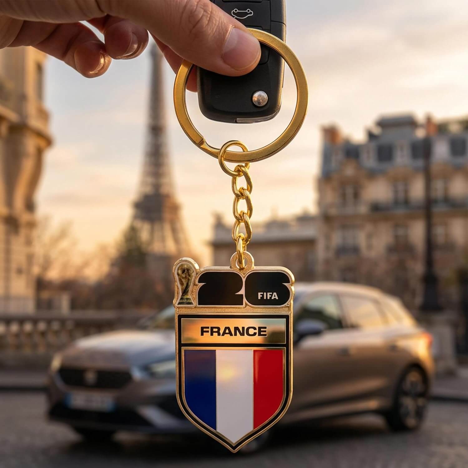 フランスワールドカップ　記念キーホルダー Logo Brands 2026 FIFA World Cup France Flag Keychain – ProSoccer
