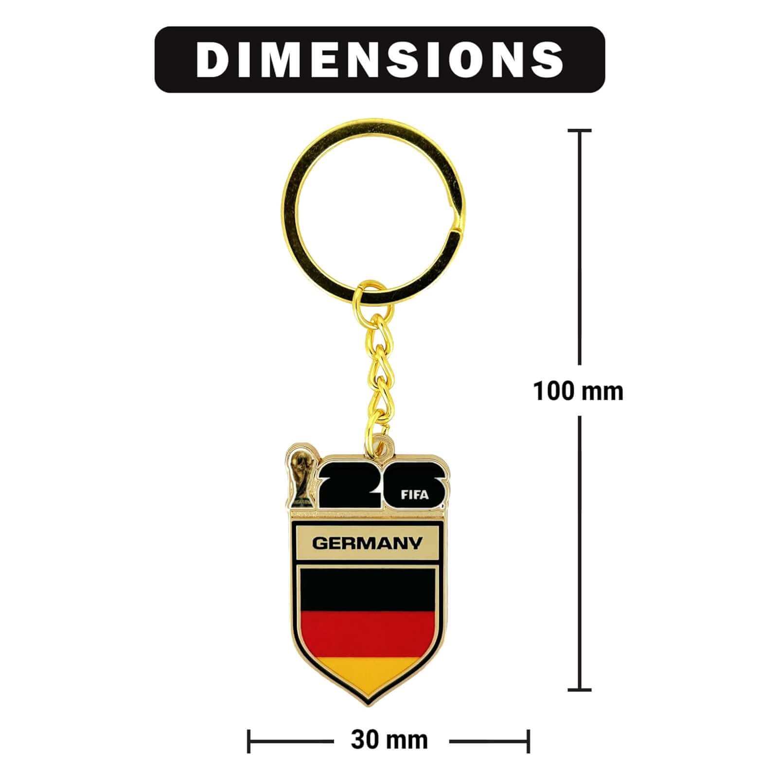 Logo Brands 2026 FIFA World Cup Germany Flag Keychain (Dimensions)