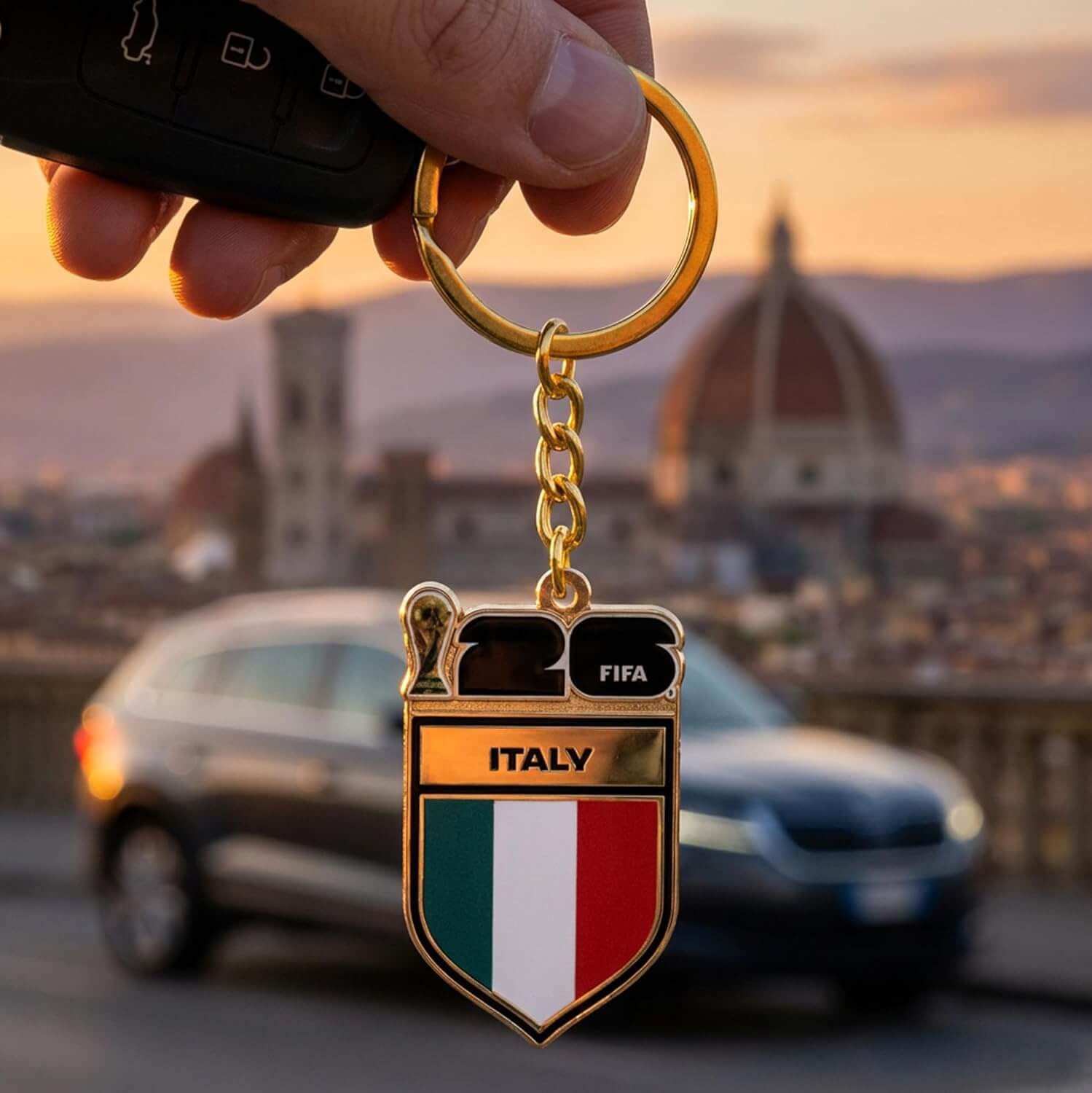 Logo Brands 2026 FIFA World Cup Italy Flag Keychain (Model)