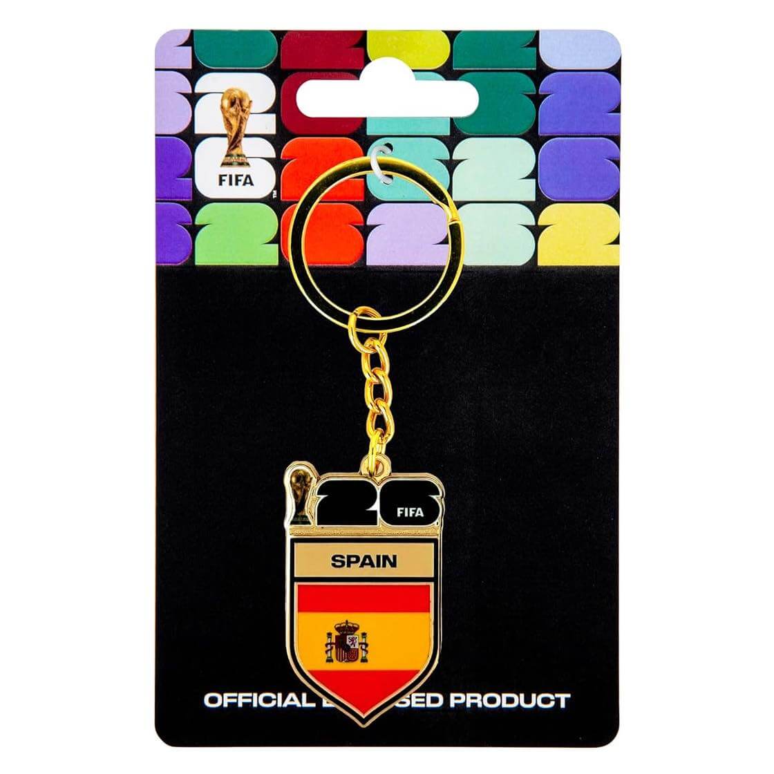 Logo Brands 2026 FIFA World Cup Spain Flag Keychain (Package - Front)