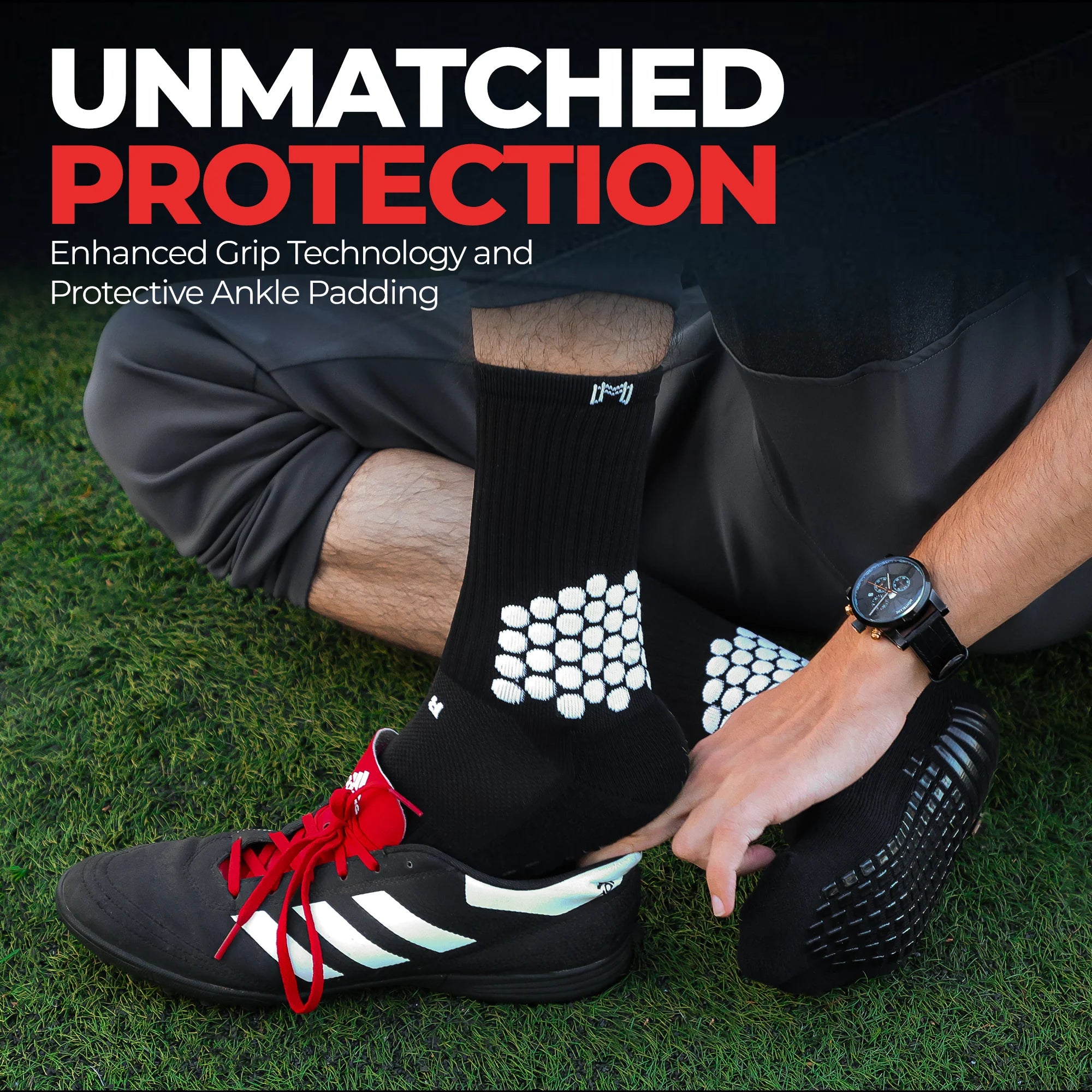 MEDICAPTAIN Grip Socks With Cushioned Ankle Protection (Features 3)