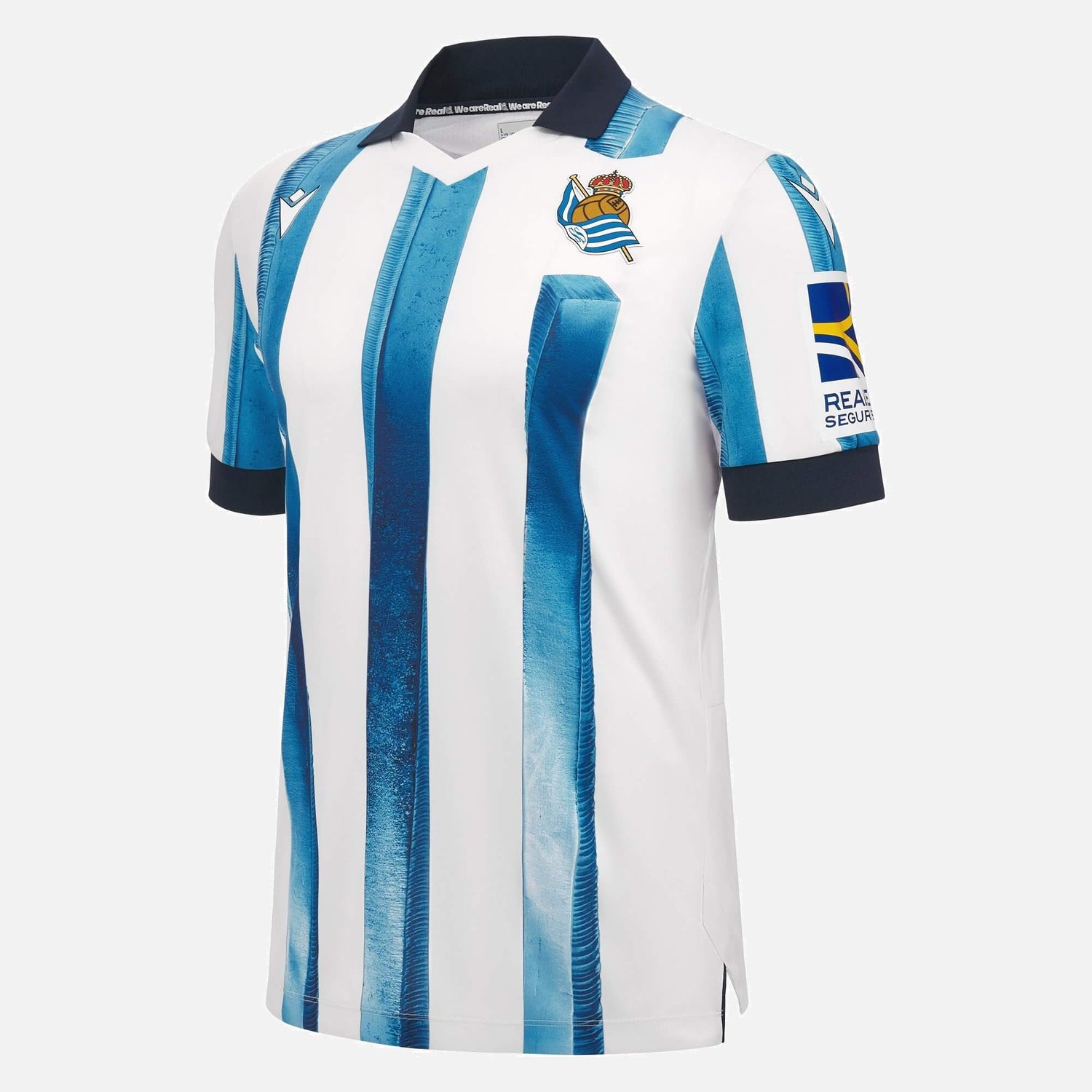 Macron 2023-24 Real Sociedad Men's Authentic Home Jersey (Lateral - Front)
