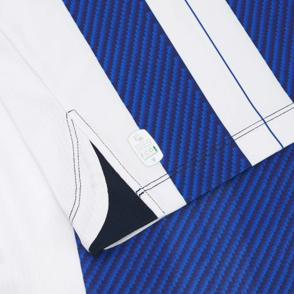 Macron 2025-26 Real Sociedad Men's Authentic Home Soccer Jersey (Detail 4)