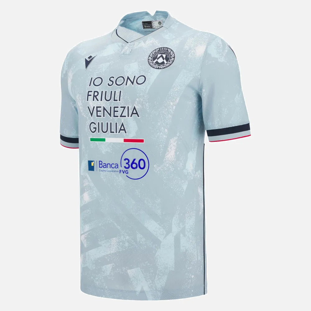 Macron 2025-26 Udinese Men's Authentic Away Soccer Jersey (Lateral - Front)