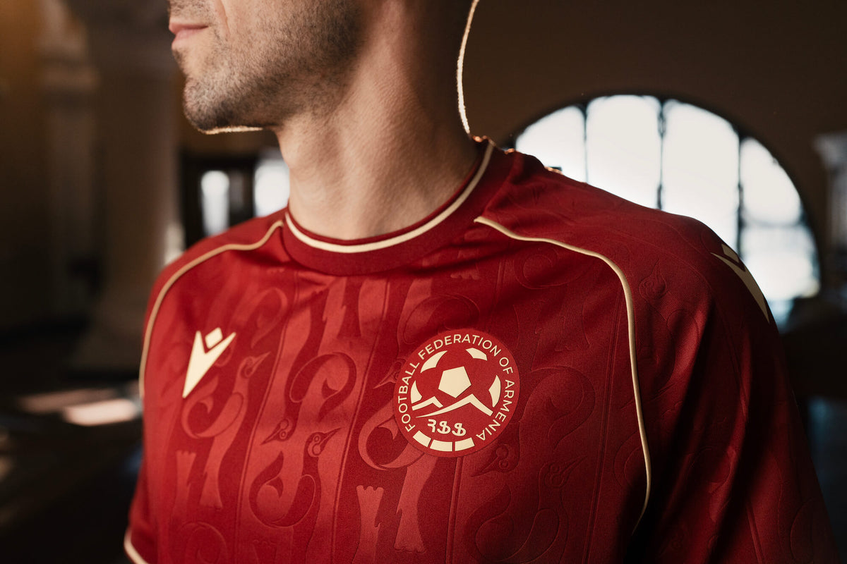 Macron 2026-27 Armenia Men's Authentic Home Soccer Jersey (Detail 1)
