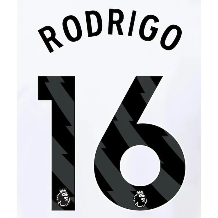 Manchester City 2023-Away Rodrigo #16 Jersey Name Set-Black (Back)