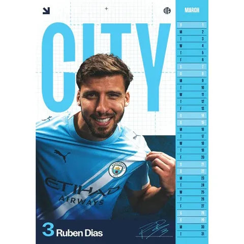 Manchester City 2026 Official Calendar (Month)