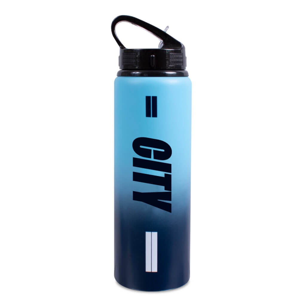 Manchester City Aluminum Fade Water Bottle (750ML) (Back)