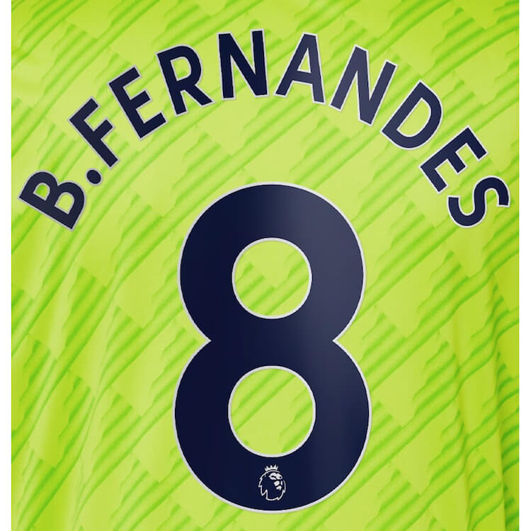Manchester United 2022 23 Third B. Fernandes #8 Jersey Name Set Navy (Back)