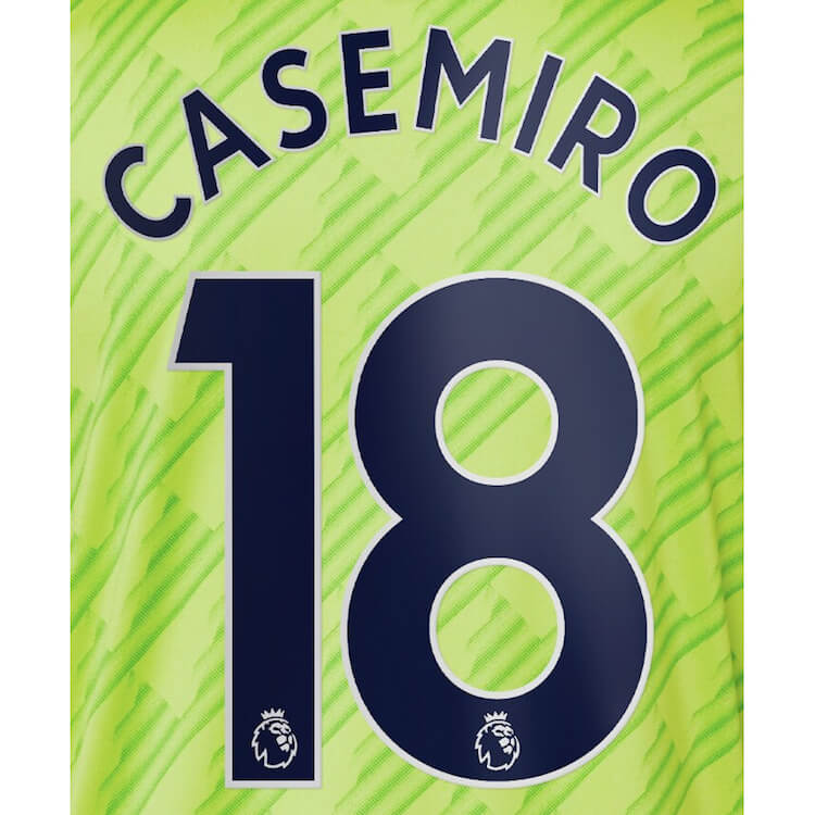 Manchester United 2022 23 Third Casemiro #18 Jersey Name Set Navy (Back)