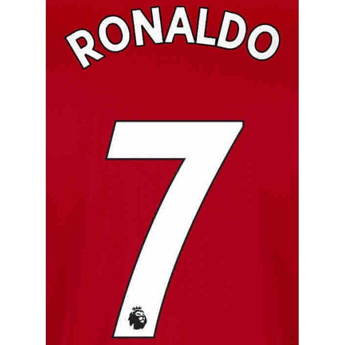 Manchester United 2022/23 Home Ronaldo #7 Jersey Name Set Black (Back)