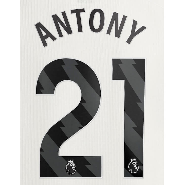 Manchester United 2023-Third Antony #21 Jersey Name Set-Black (Back)
