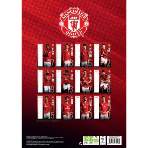 Manchester United 2026 Official Calendar (Back)