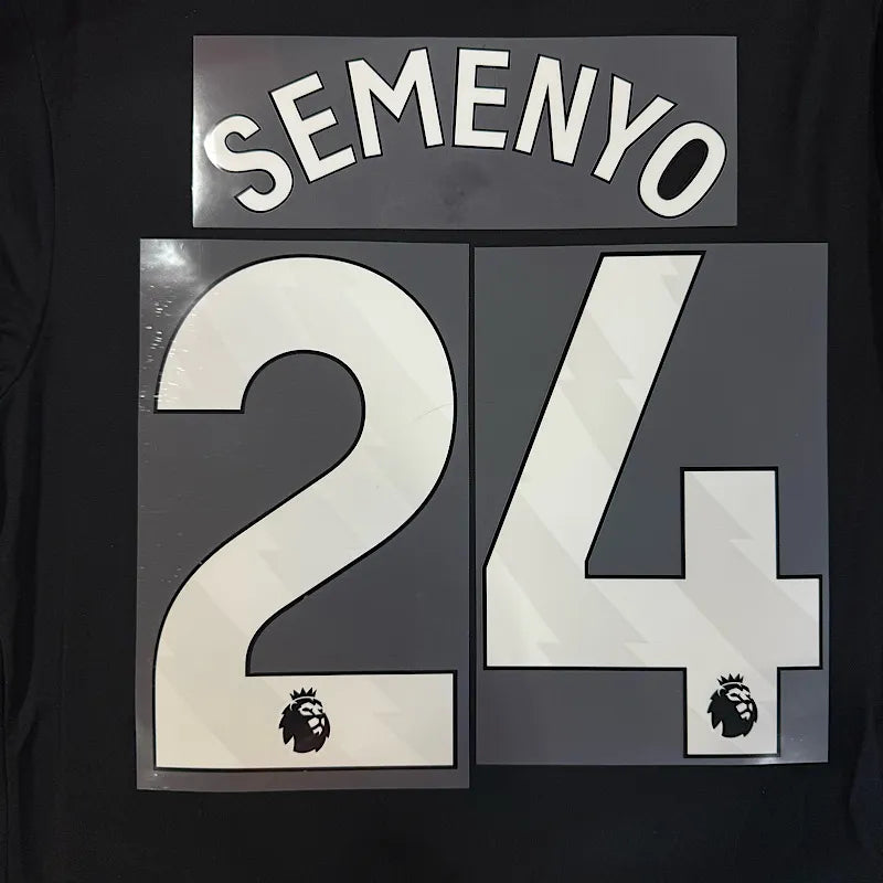 Manchester City 2026- Home SEMENYO #42 Jersey Name Set-White