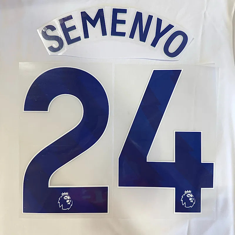 Manchester City 2026- Third SEMENYO #42 Official Name Set-Navy