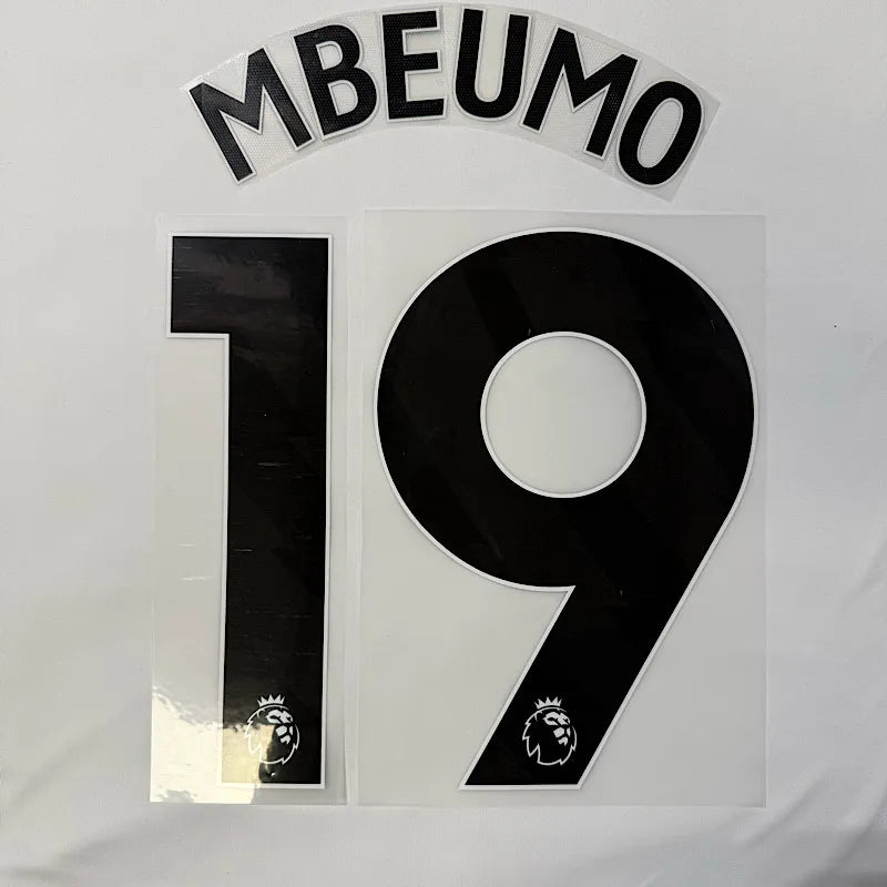 Manchester United 2025-Away MBEUMO #19 Official Name Set-Black
