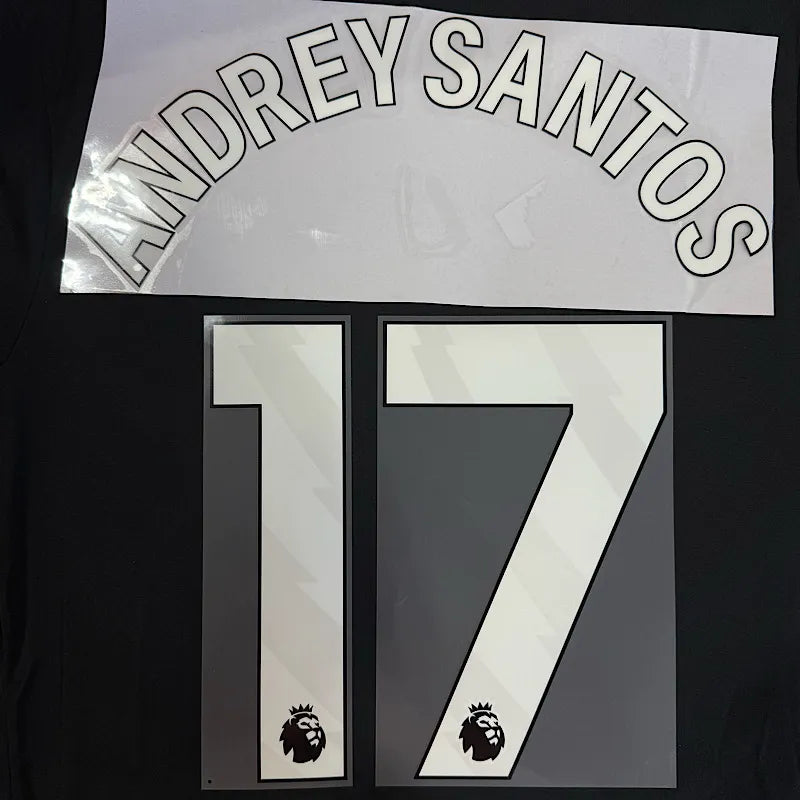 Manchester United 2026-Home ANDREY SANTOS #17 Official Name Set-White