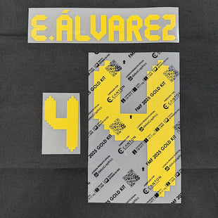 Mexico 2025 (Gold Cup) Home E. ALVAREZ #4 Official Name Set