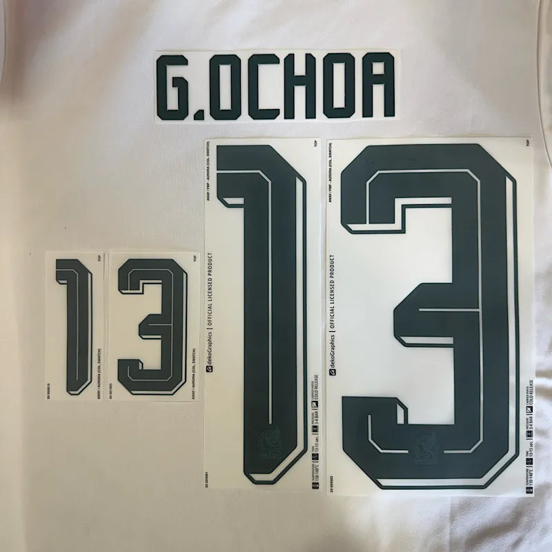Mexico 2026- Away OCHOA #13 Official Name Set