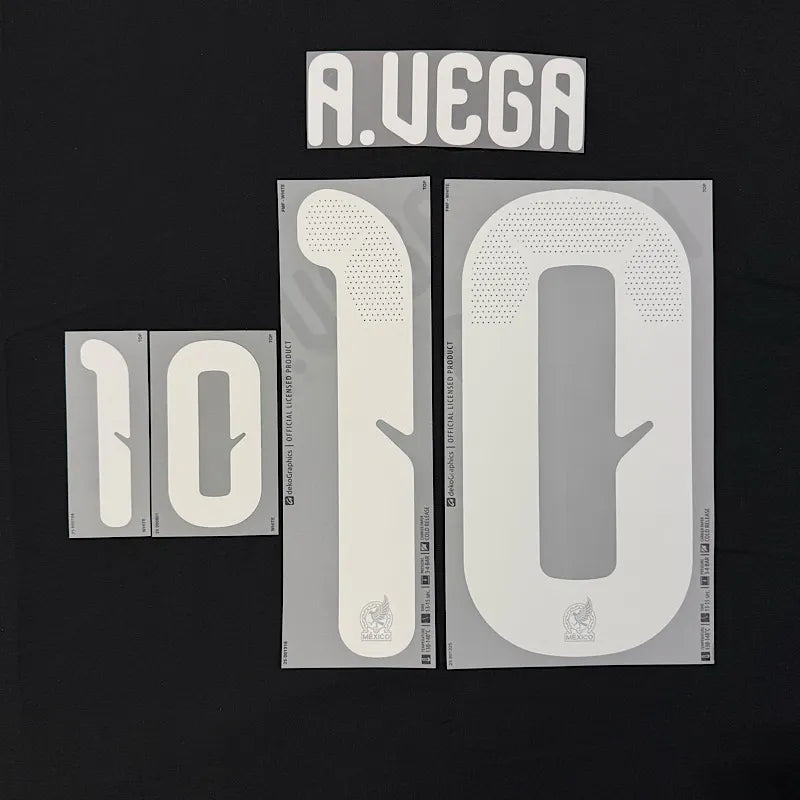 Mexico 2026- Home A. VEGA #10 Official Name Set