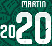 Mexico 2026- Home H. MARTIN #20 Official Name Set