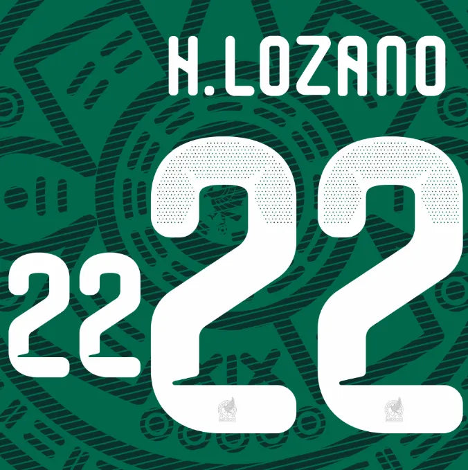 Mexico 2026- Home LOZANO #22 Official Name Set