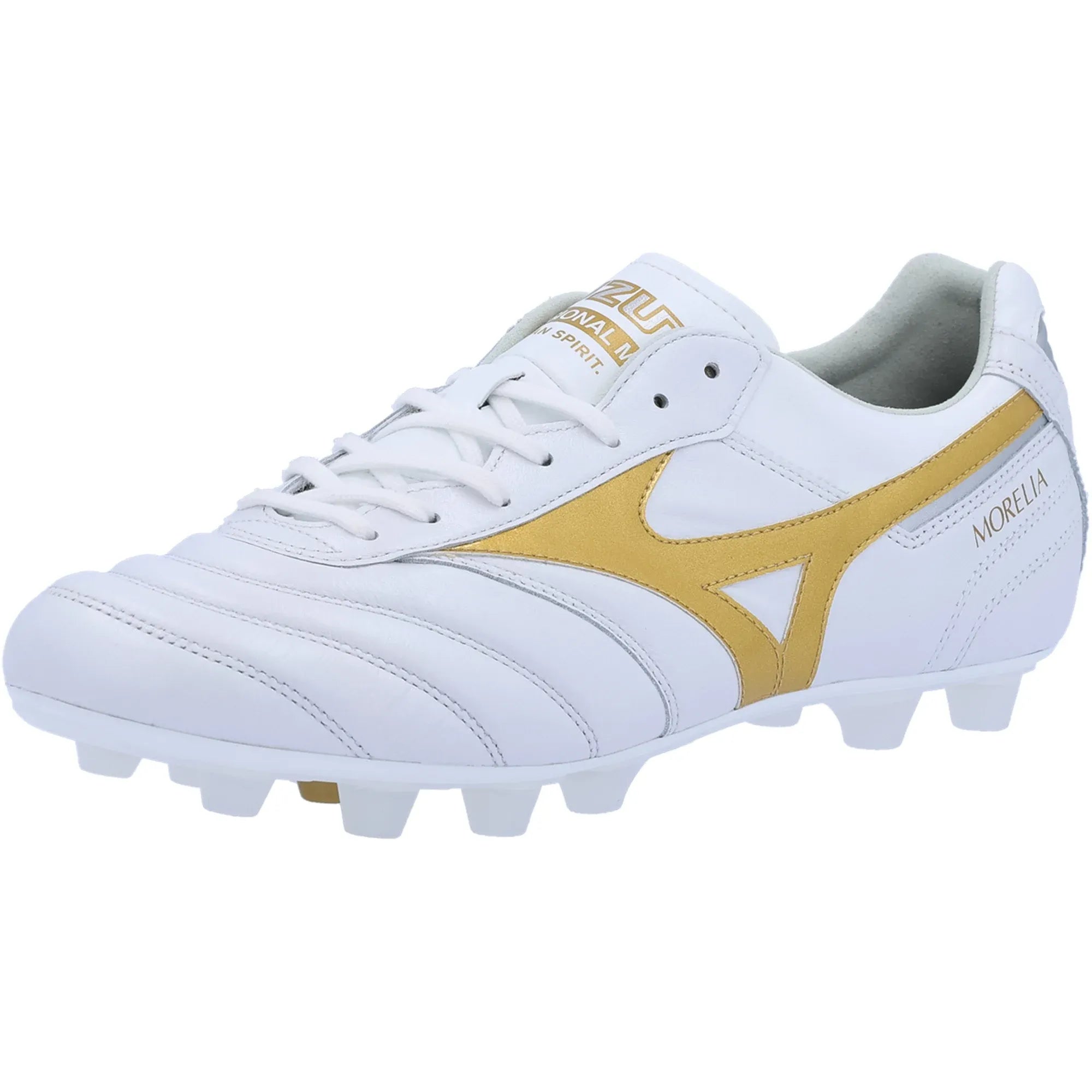 Mizuno Morelia II Made in Japan Firm Ground Soccer Cleats-Bright Gold Pack (SP26) (Lateral)