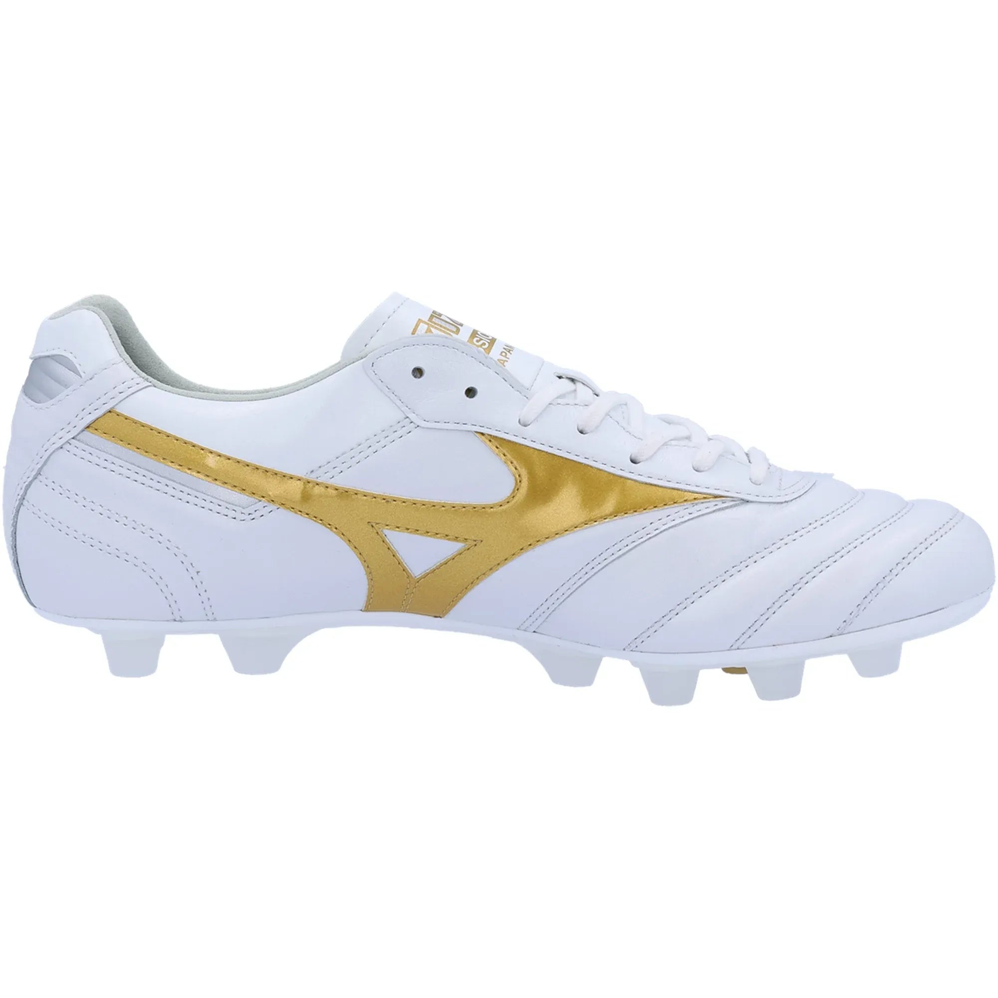 Mizuno Morelia II Made in Japan Firm Ground Soccer Cleats-Bright Gold Pack (SP26) (Side 2)