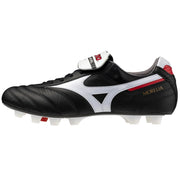 Mizuno Morelia II Made in Japan Firm Ground Soccer Cleats Black-White (Side 1)