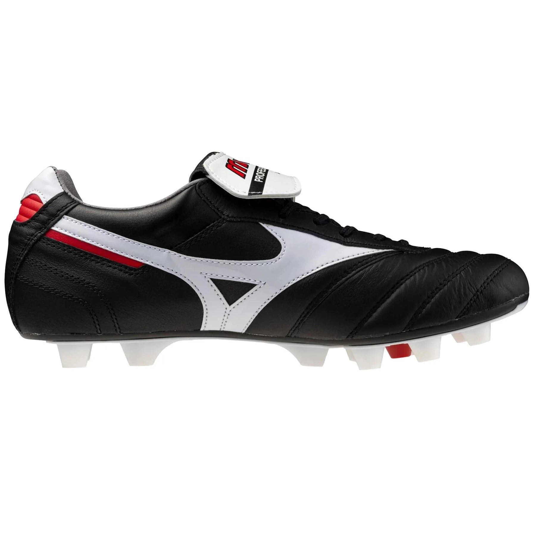Mizuno Morelia II Made in Japan Firm Ground Soccer Cleats Black-White (Side 2)
