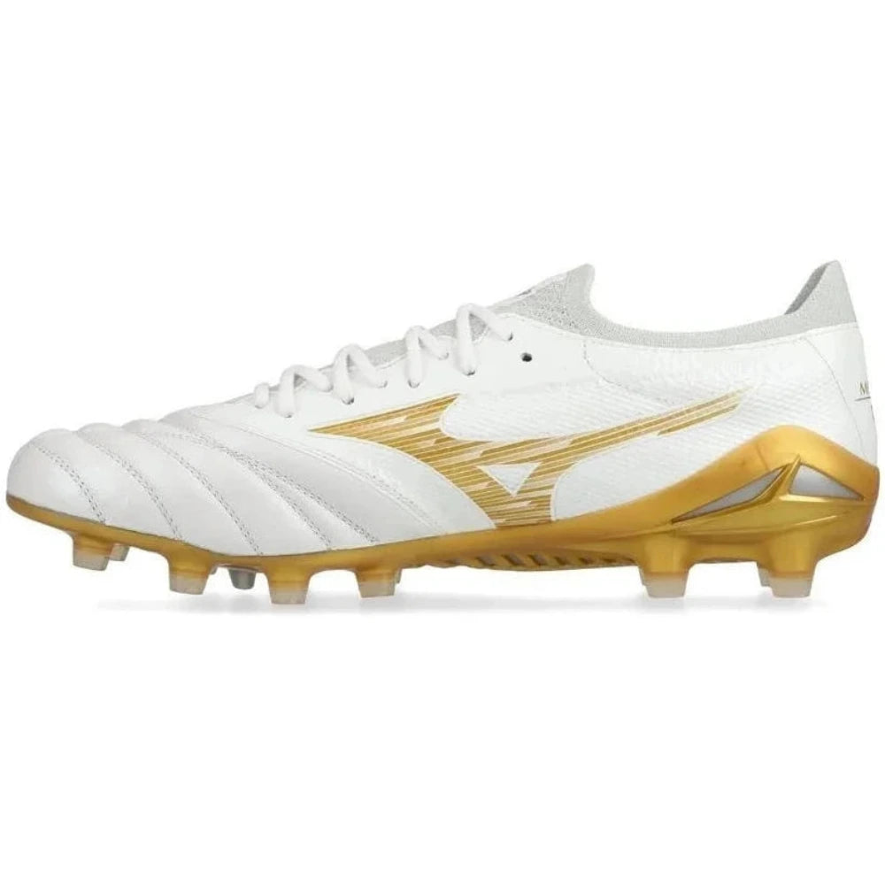 Mizuno Morelia Neo IV Beta Elite Firm Ground Soccer Cleats -Bright Gold Pack (SP26) (Side 1)