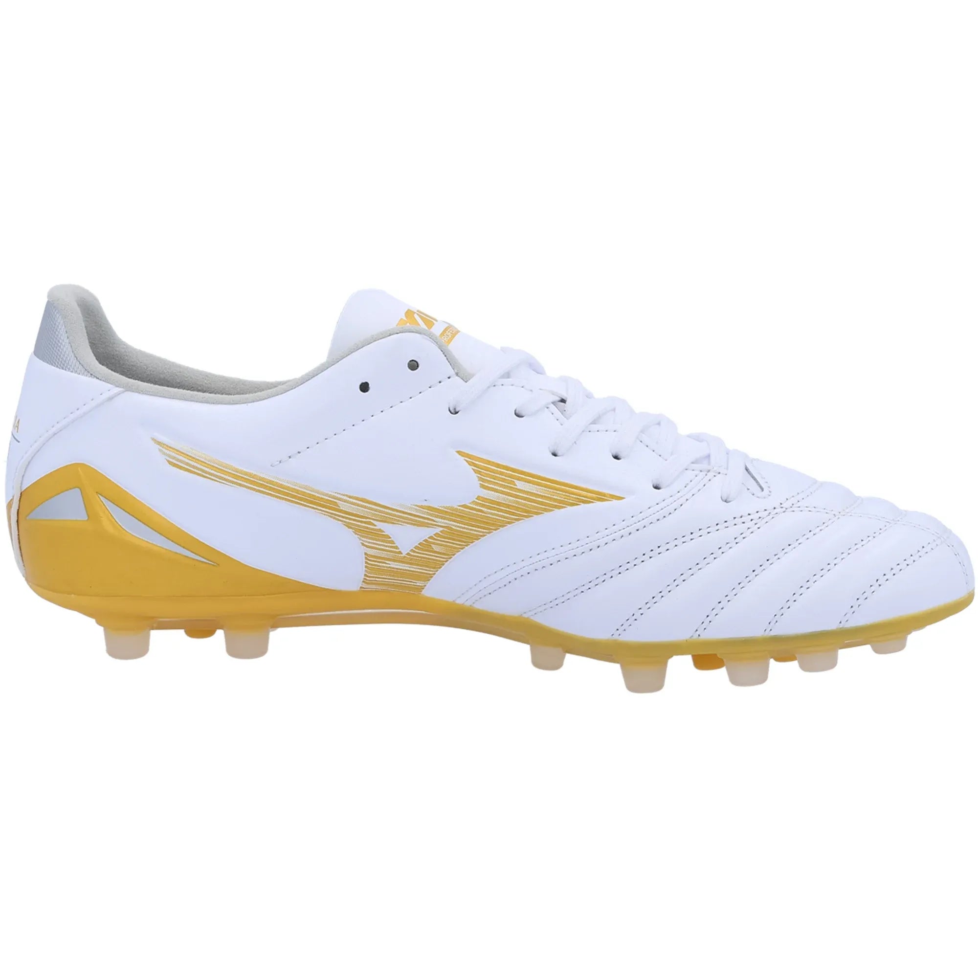 Mizuno Morelia Neo IV Pro Artificial Grass Soccer Cleats - Bright Gold Pack (SP26) (Side 2)