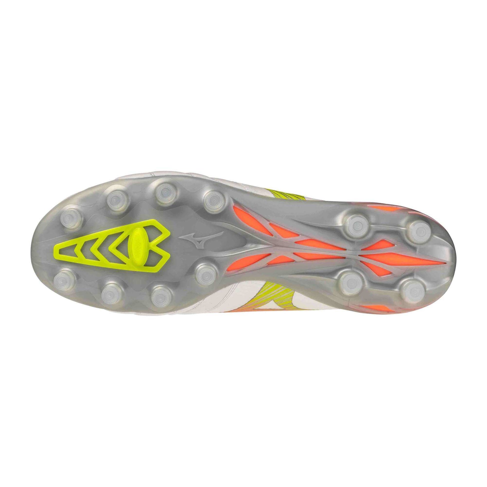 Mizuno Morelia Neo V Beta Elite Firm Ground Soccer Cleats - Prism White (FA26) (Bottom)