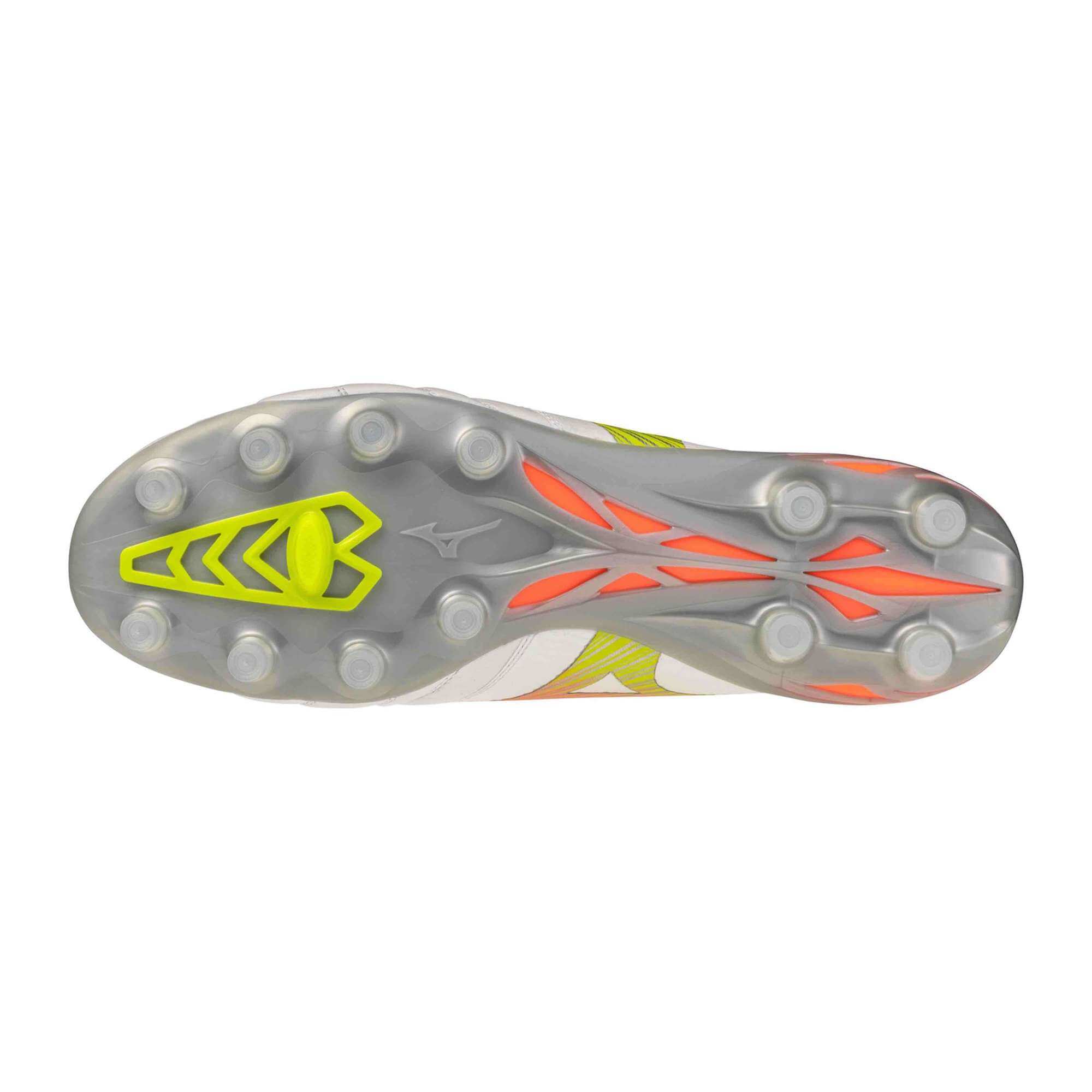 Mizuno Morelia Neo V Beta Elite Firm Ground Soccer Cleats - Prism White (FA26) (Bottom)