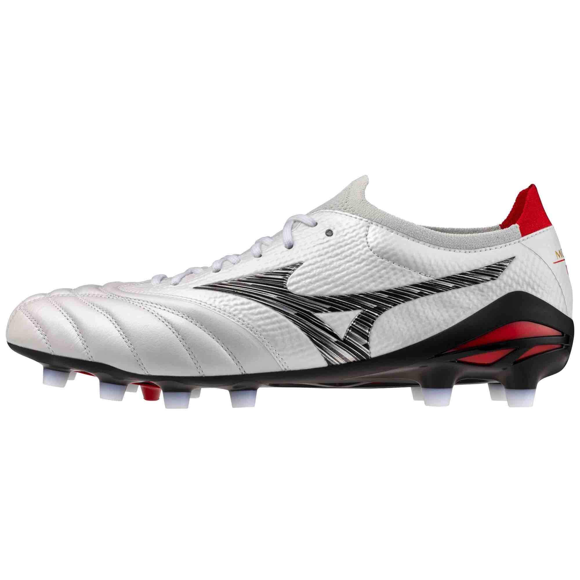 Mizuno Morelia Neo V Beta Made In Japan Firm Ground Soccer Cleats White-Black (Side 1)